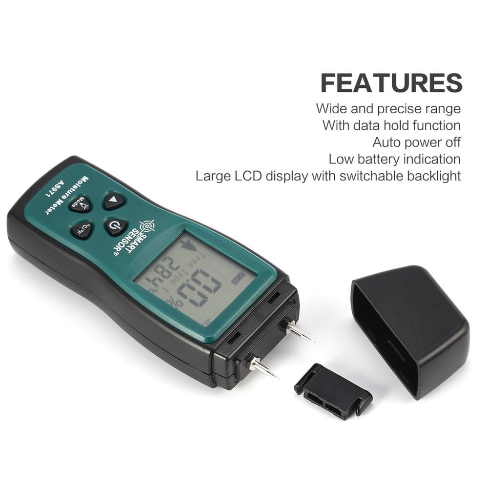 Wood Moisture Meter Humidity Tester Timber Damp Detector paper digital Moisture Meter Test wall moisture analyzer Range 2%~70%