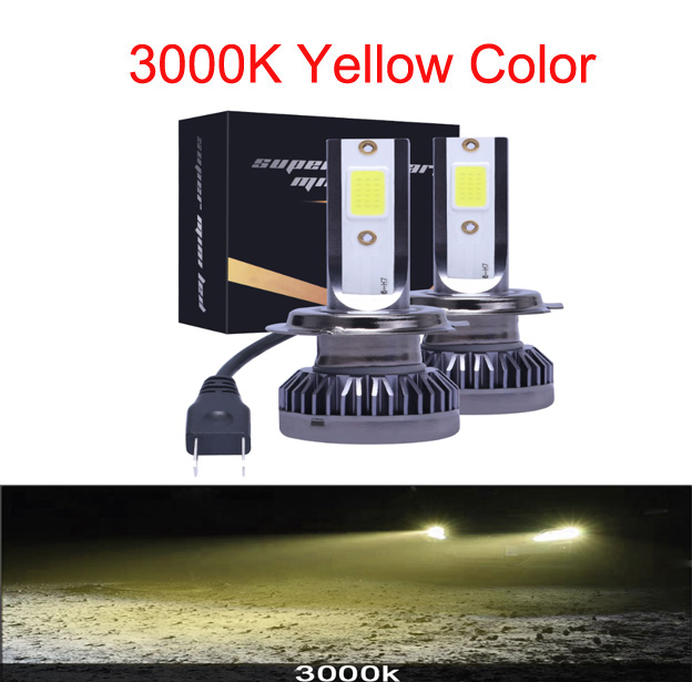 2pcs H4 Car Headlight Car Fog Light 6000K H7 H11 H8 HB4 H1 H3 9005 HB3