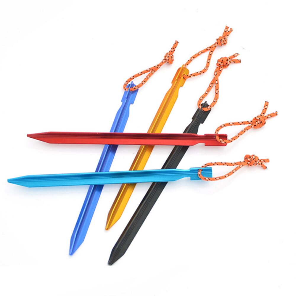 6PCS 23cm Tent Pegs Camping Hiking Equipment Outdoor Traveling Aluminum alloy Tent Accessories