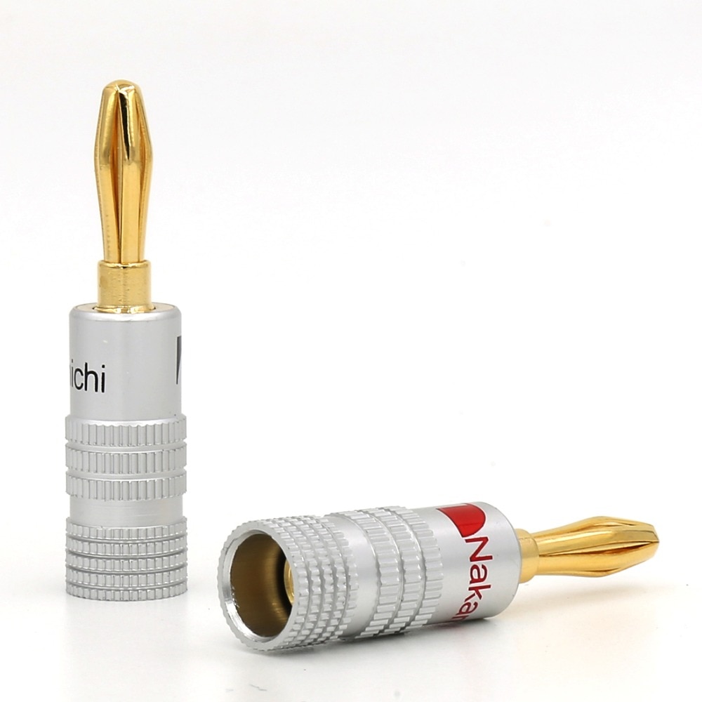 10 pcs por lotto Vendita Calda Spina A Banana Placcato Oro Speaker Connector Rosso e Nero a Colori