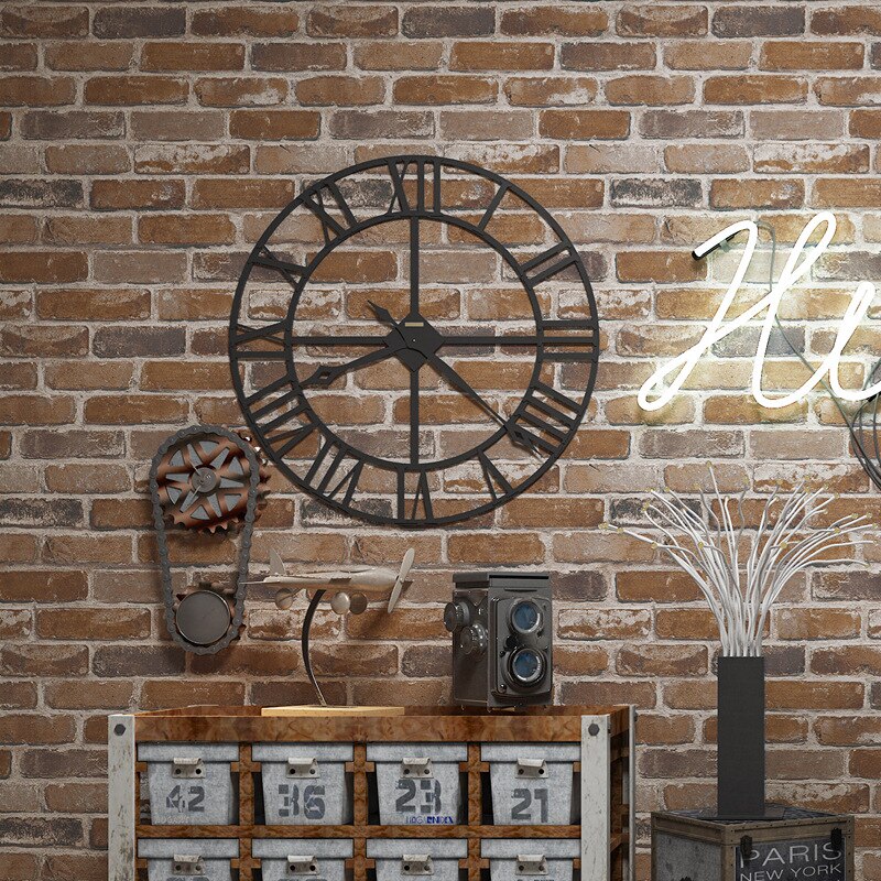 Retro Nostalgic American Imitation Brick Brick Brick Wallpaper Cafe Bar Restaurant Art Stone Red Brick Wallpaper