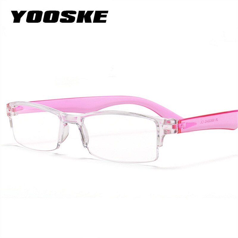 YOOSKE demi-cadre lunettes de lecture presbyte lunettes femmes hommes Prescription vue lointaine lunettes loupe avec tissu