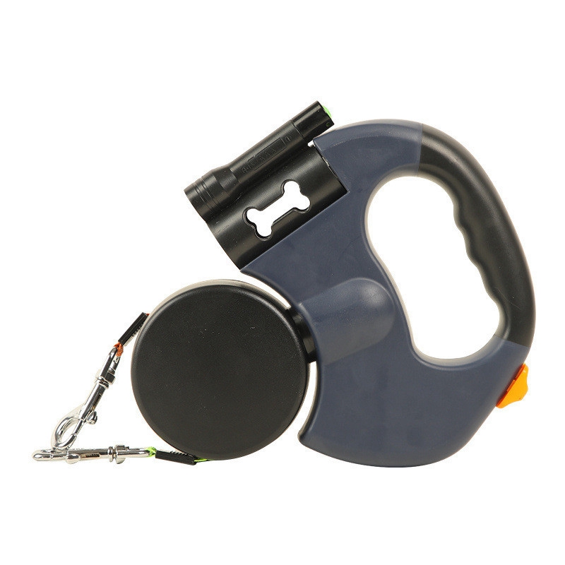 Retractable Pet Leash Rope Zero Tangle Walk for Two Dog Walk the Dog Adjustable Pet Leash Pet Supplies: gray