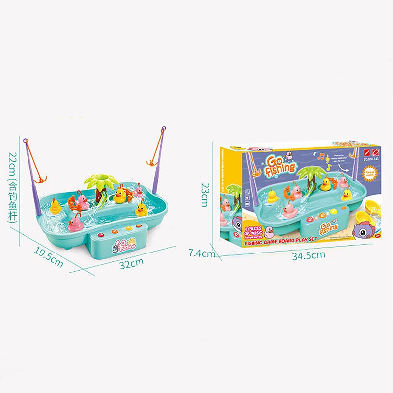 Vissen Speelgoed Set Voor Kinderen Water Cyclus Roterende Fish Game Plastic Ouder-kind Interactieve Kinderen Puzzel Speelgoed