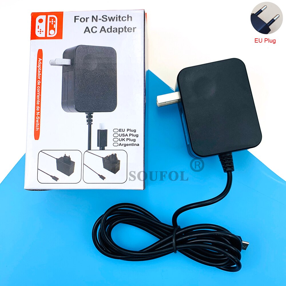 Pink for NS Switch Charging Dock HDMI-compatible TV Dock Charger Station Stand for Nintend Switch AC Adapter: EURO PLUG