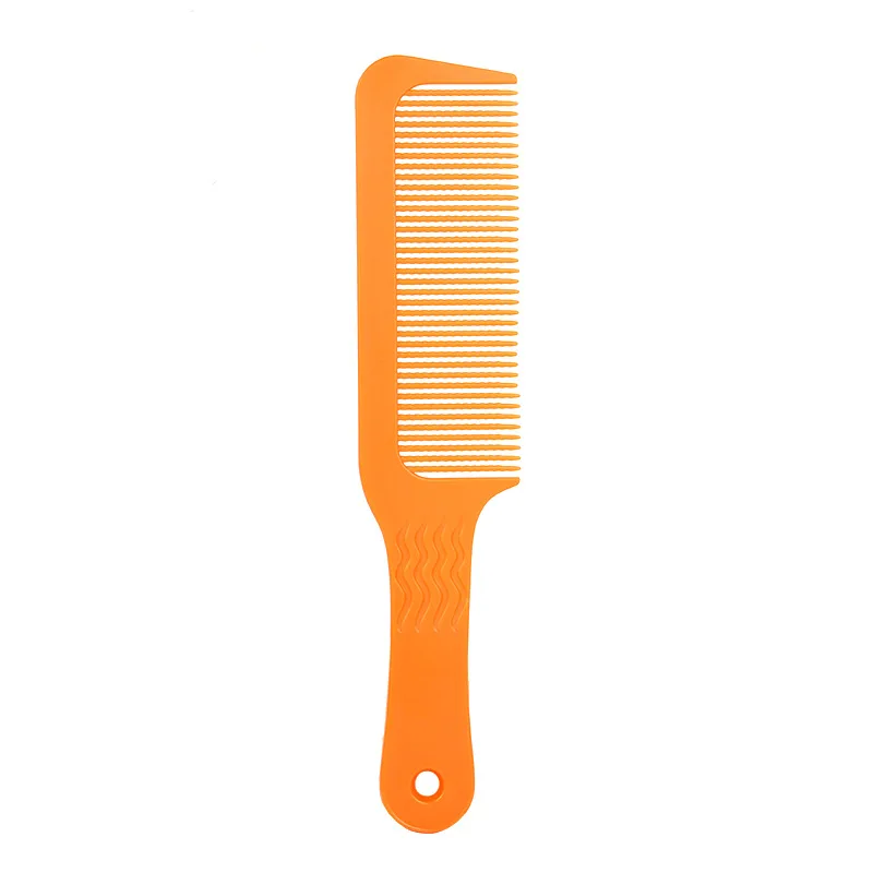 Peine de corte de cabeza plana para hombre, peine de corte de pelo antiestático, cepillo de corte de pelo de dientes anchos, accesorios profesionales para peluquero y salón, 1 ud.: Rojo