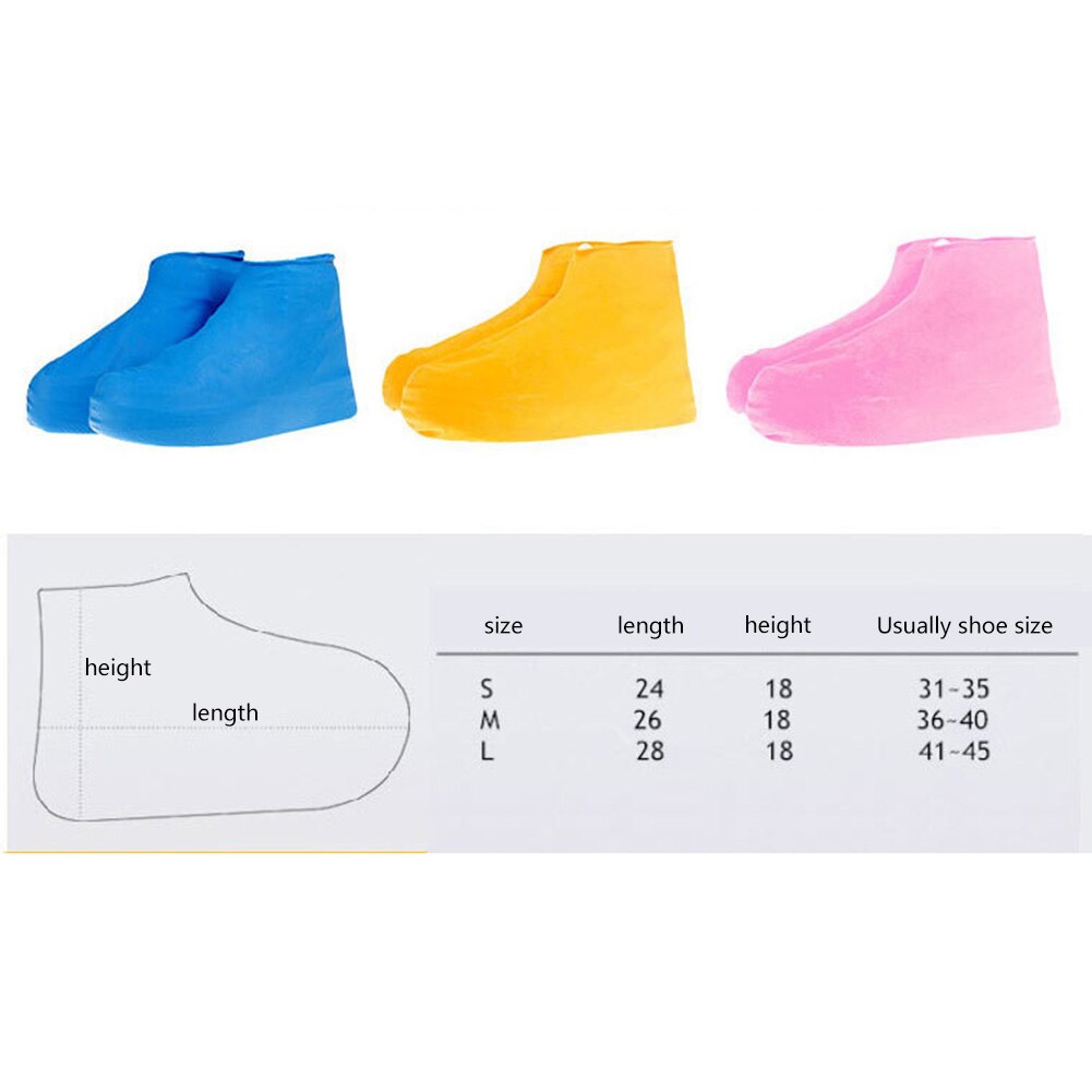 Skridsikre latex-skoovertræk, der kan genanvendes vandtæt regnbuksesko-sko dag-ship