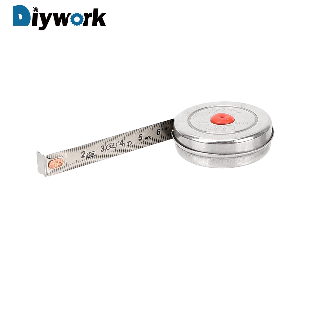 DIYWORK 1m 2m 3m Mini Retractable Tape Measuring Tool Woodworking Tape Measure Stainless Steel for Home Factory Office