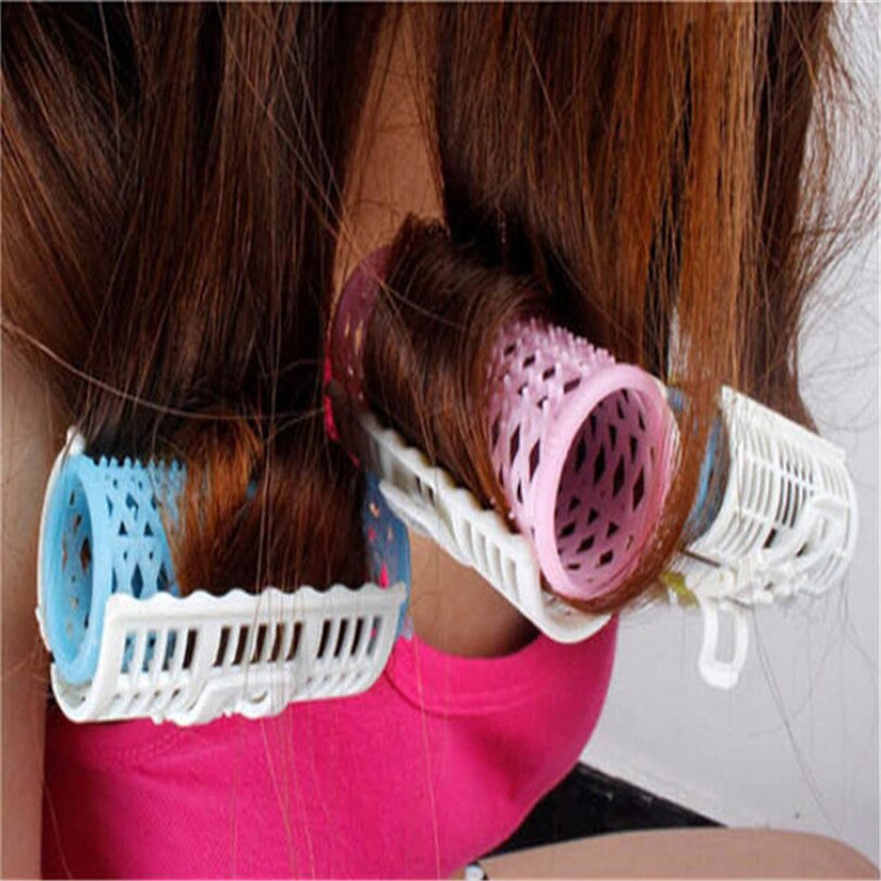 Cylindrical plastic hair volume hair curls toothed DIY hair curlers 3 a package Volume bangs tools
