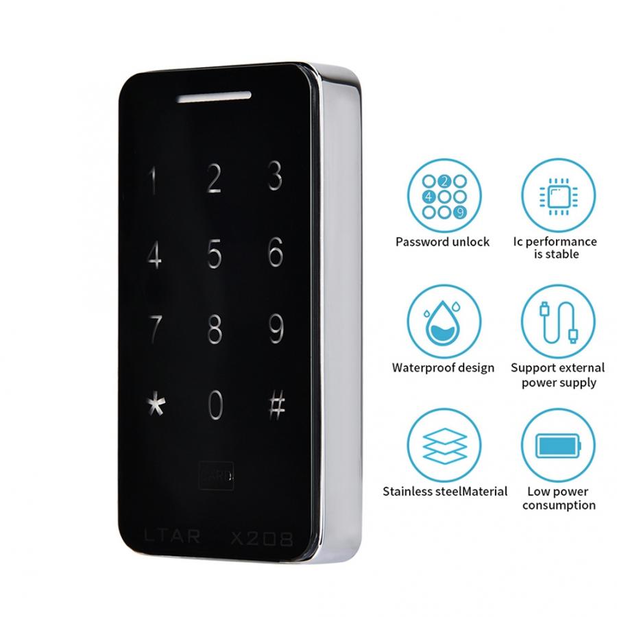 Password Cabinet Lock Electric Smart Digital Cabinet Lock Anti-theft Touch Keypad Password Card Locker Lock safe locker