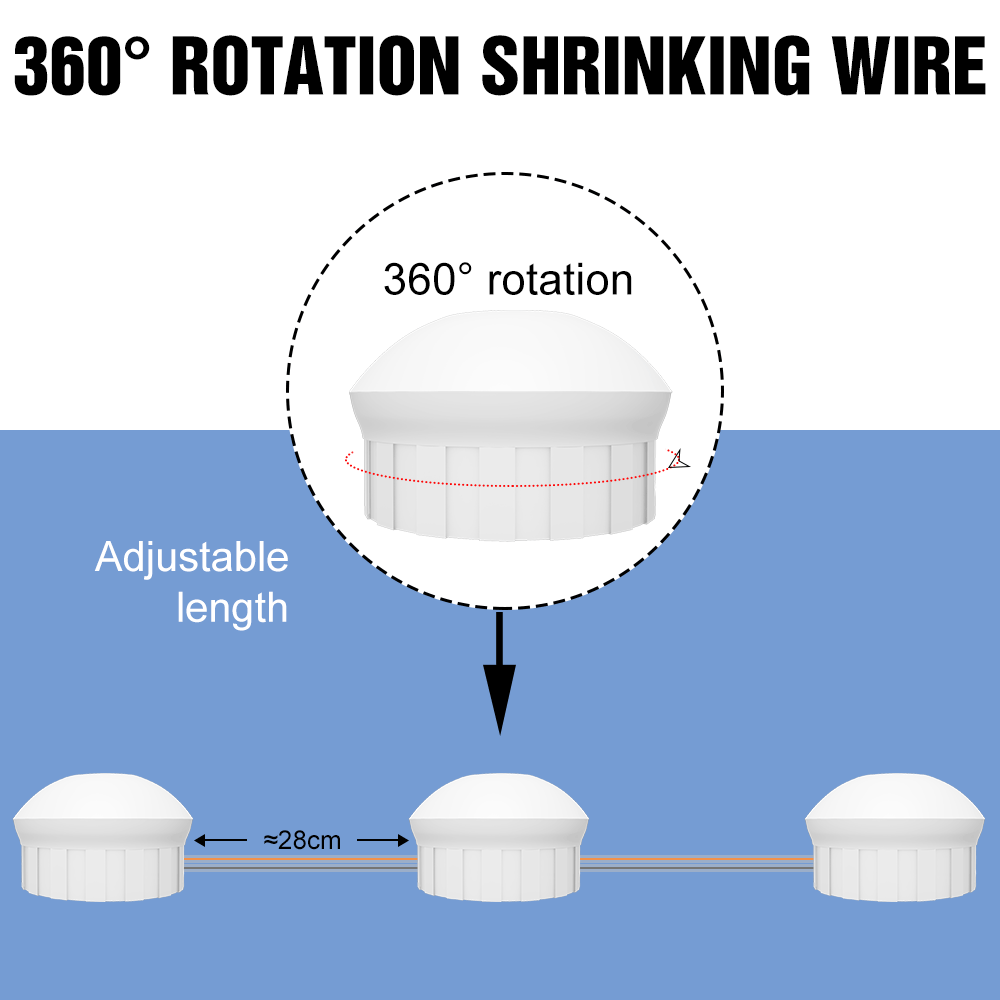 3 Colors LED Dressing Table Wall Lamp USB Hollywood Makeup Mirror Light 12V Bathroom Vanity Toiletries Lighting Bulb Kit 6 10 14