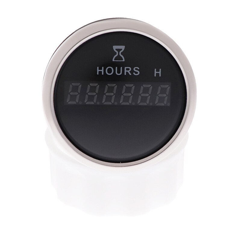 Båt timmätare lcd display klockmätare bil digital timmätare med rött ljus passar för marin båt yacht 9-32v 52mm 2 "