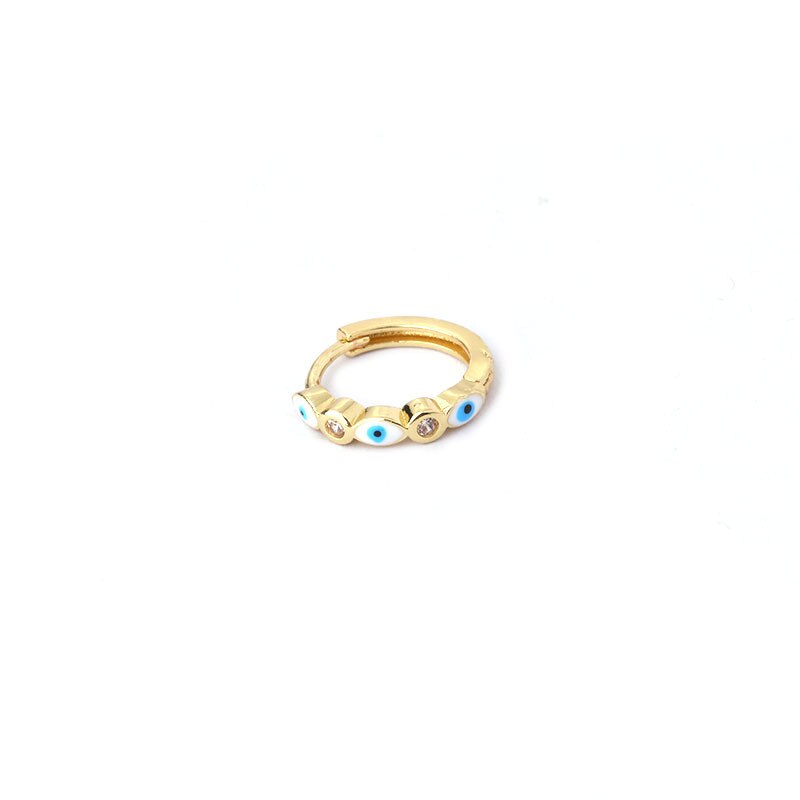 1 pieza Bohemia pintura Ojo Azul aro pendientes para las mujeres nueva tendencia de joyería Piercing, pendientes para los adolescentes