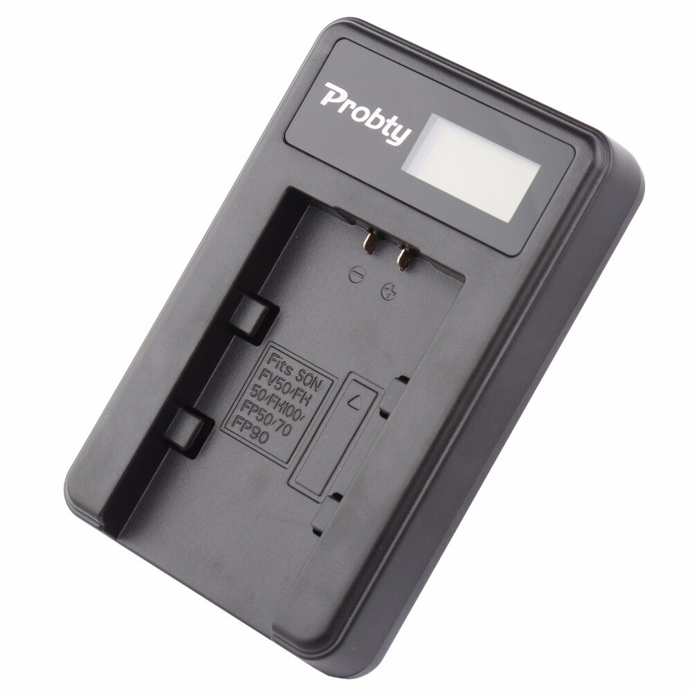 Probty NP-FH100 NP FH100 NPFH100 LCD USB Oplader voor Sony DCR-DVD405 407E 408 410E 450 602E 650E DCR-HC96 DCR-SR85 HDR-HC9
