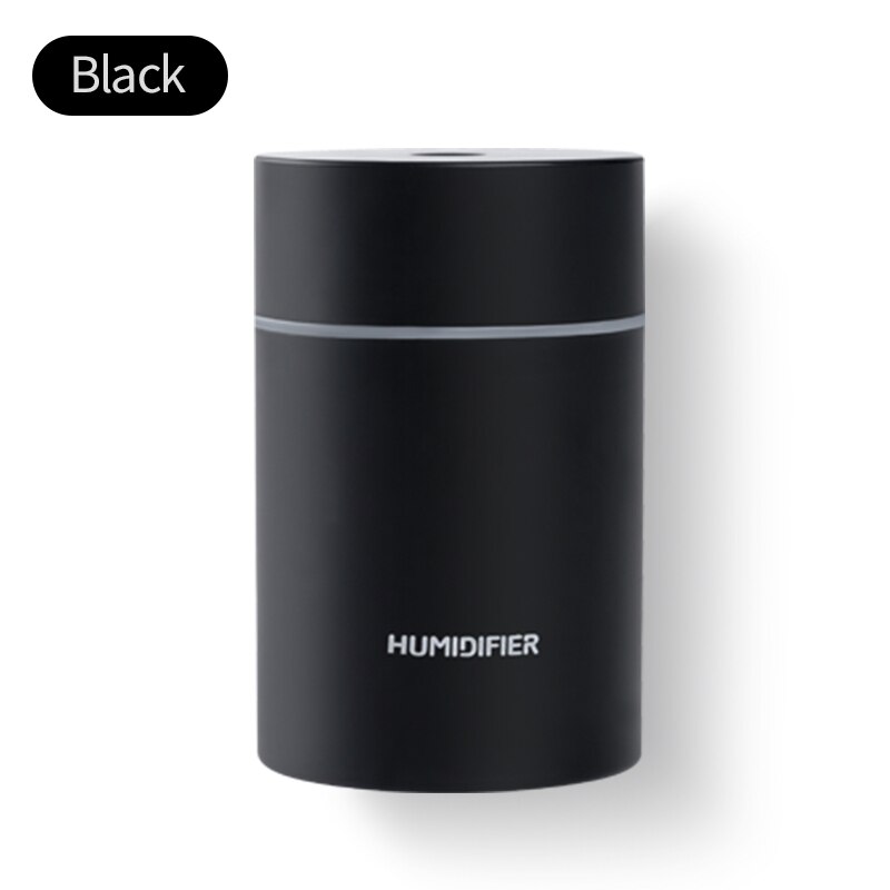 Portable Air Humidifier 300ml Ultrasonic Aroma Essential Oil Diffuser USB Cool Mist Maker Purifier Aromatherapy For Car Or Home: black