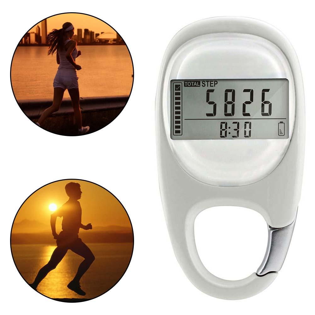 Portable Carabiner Walking Distance Fitness Calorie Step Counting Pedometer