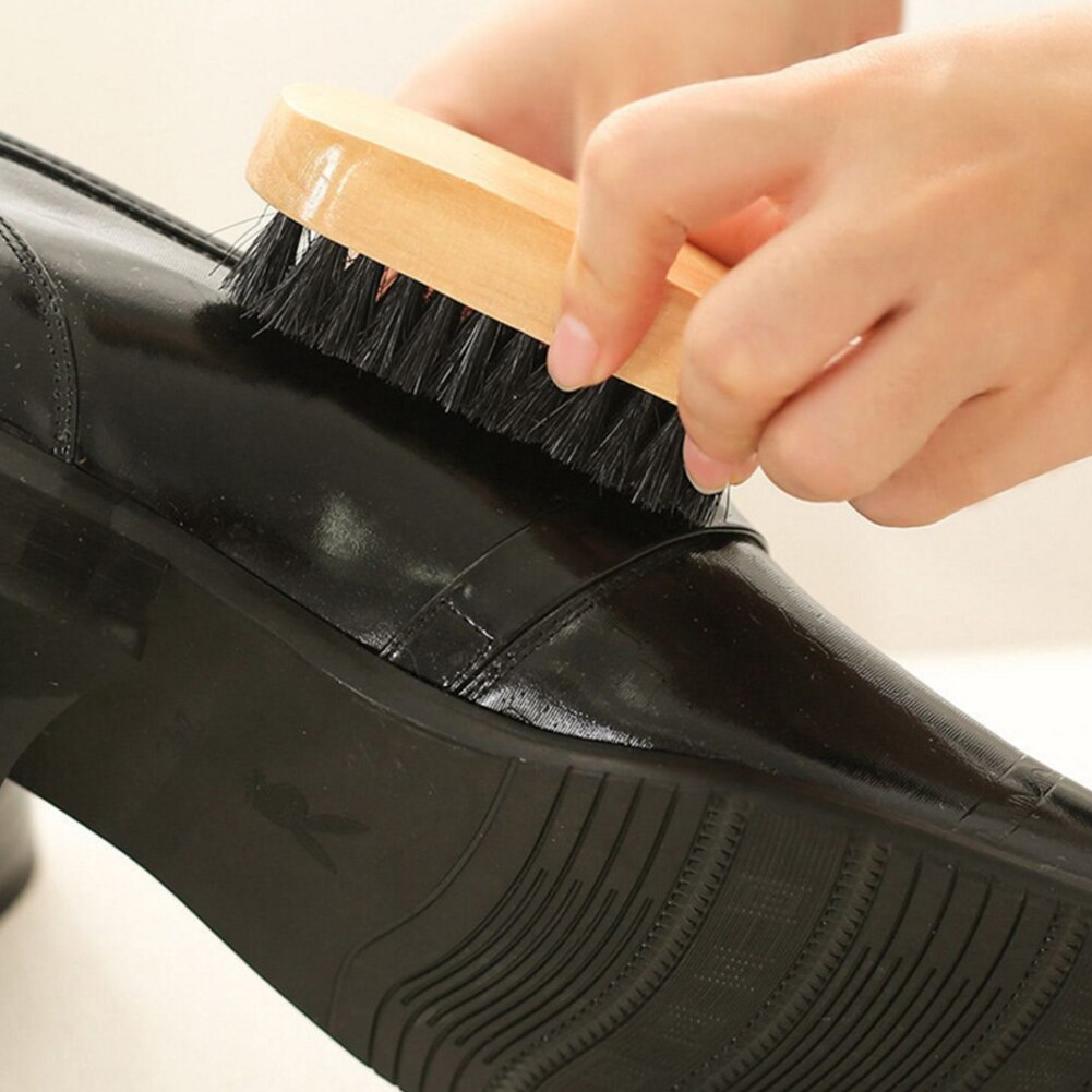6 stk sko rengøringssæt polerbørste læderpleje vedligeholdelse med etui sneakers skohornstasker praktisk shine stof støvler sofa