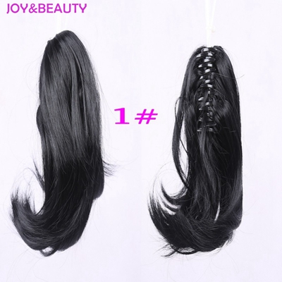 Joy&beauty synteettiset hiukset klipsillä poninhäntä kynsi hiukset poninhäntä hiustenpidennykset hiuslisäke 12 tuumaa pitkä 5 väriä: #1
