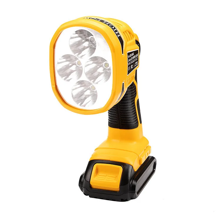 3W/12W 18V Led Lamp Zaklamp Voor Dewalt DCB140 DCB200 (Geen Batterij, geen Lader) Lithium Batterij Usb Outdoor Gereedschappen Werken Licht: Donkergrijs