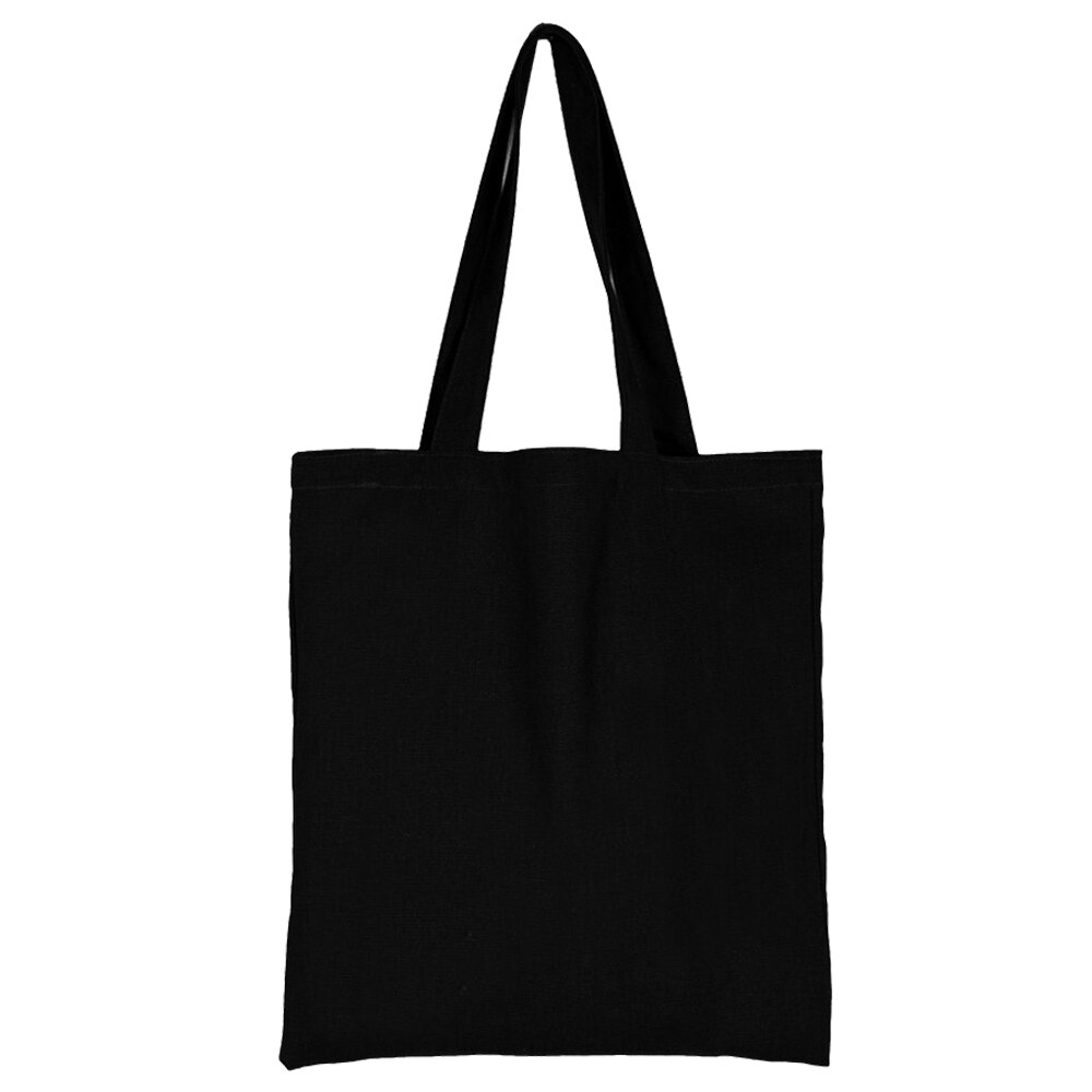 Harajuku Stijl Boodschappentas Koning Serie Handtas Schoudertas Grote Capaciteit Herbruikbare Canvas Handtas Student Eco-vriendelijke Tas: black