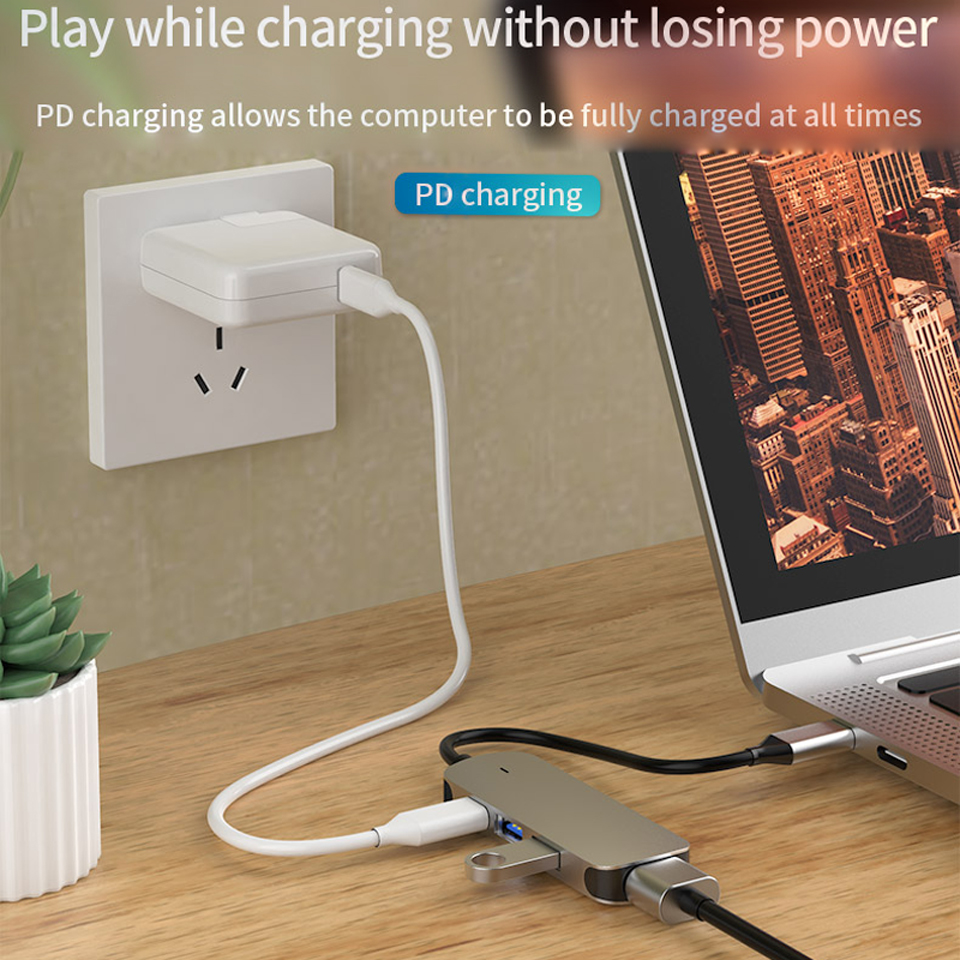 Usb type c hub usb c til apple macbook ipad pro 11 air 4 huawei matebook pd oplader multi usb c adapter dock usb 3.0