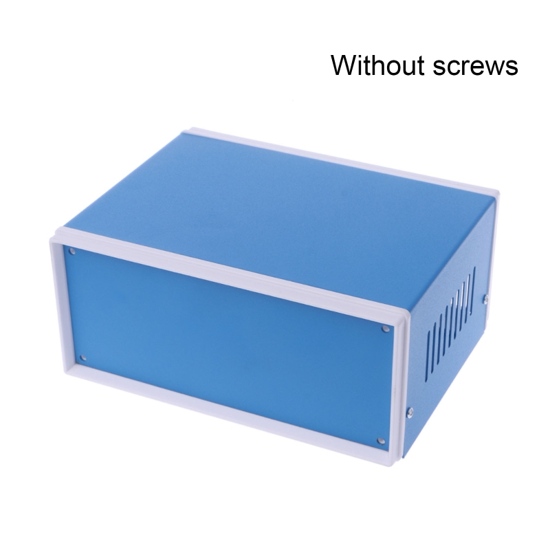DIY Junction Box Blue Metal Enclosure Electronic Project Case Waterproof Rectangle Electrical Box (6.7x5.1x3.1")