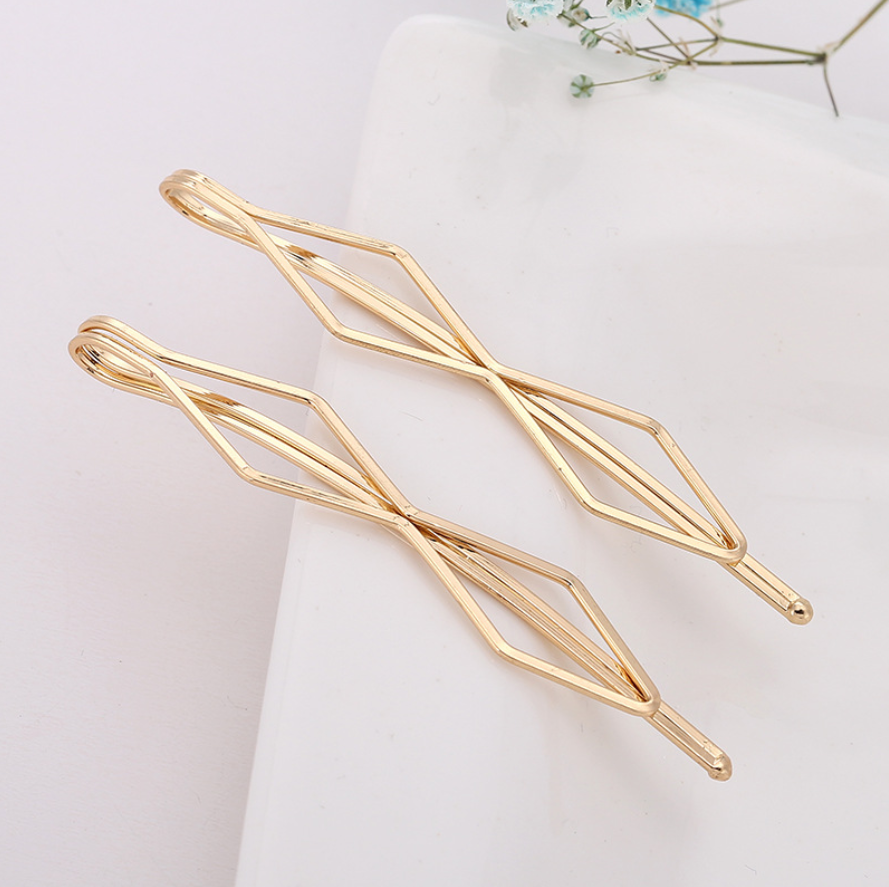 5 pinzas para el cabello de Color dorado, horquillas onduladas a la , pasadores de Metal, Clip BB Invisible, horquillas onduladas, accesorios para el cabello: Negro