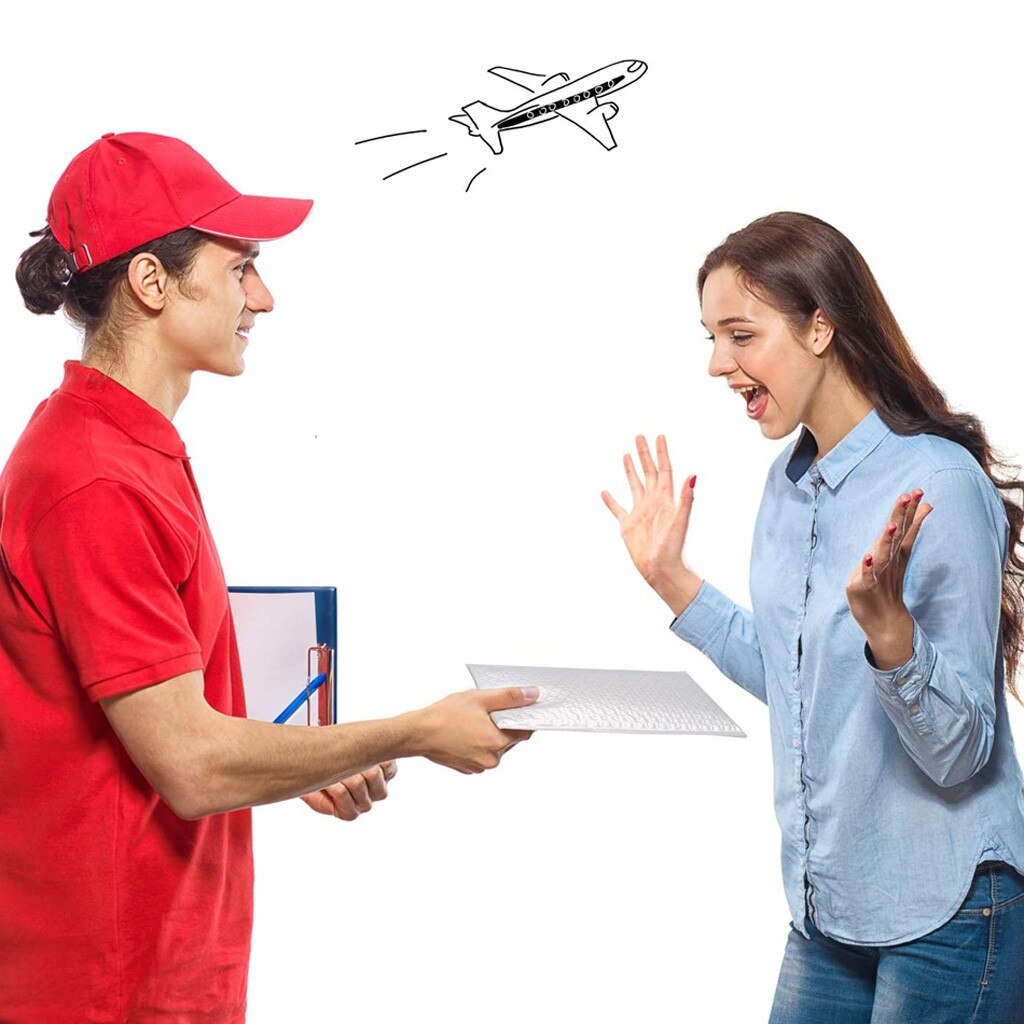 100 Stks/partij Envelop Zakken Schuim Self Seal Mailers Gevoerde Enveloppen Met Bubble Mailing Tas Pakketten Tas Wit