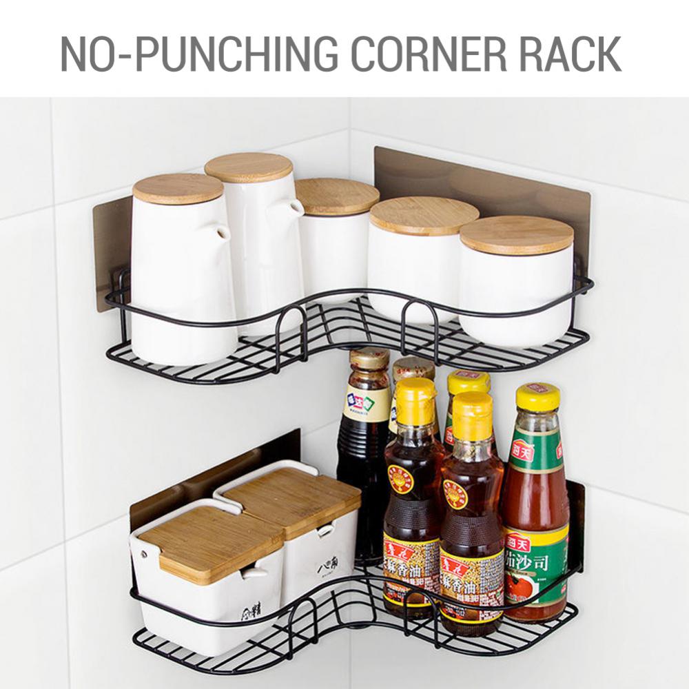 Schlecht Regal Ecke Rahmen Dusche Organizer verwöhnen Zauberstab Montieren Shampoo Lagerung Halfter Mit Saugnapf Küche Lager Gestell