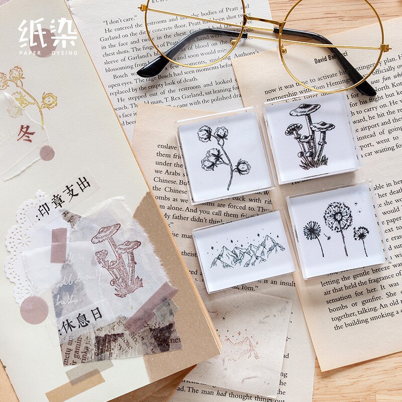 Tampon décoratif avec séries langue forestière, sceau végétal transparent en acrylique, pour papeterie scrapbooking, timbres standard artisanaux, bricolage