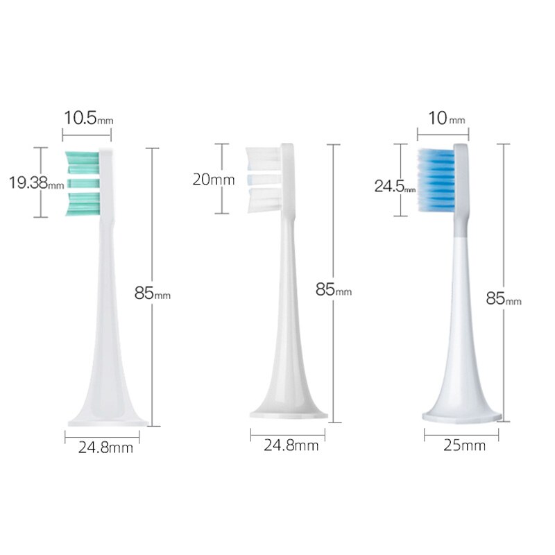 For xiaomi Mijia T300/T500/T700 Sonic Electric Toothbrush Heads Replaceable Refill Nozzles 4 Colors with Anti-Dust Caps 4/20Pcs