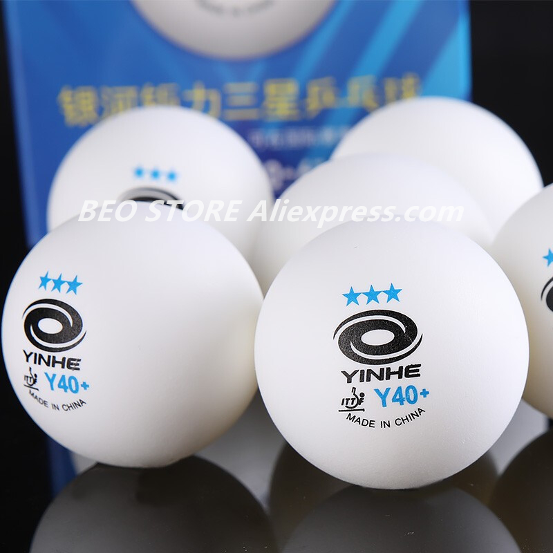 Yinhe 3- stjärniga  y40+  bordtennisbollar  (3 stjärniga, material 3- stjärniga sömmar mage bollar) plast poly pingis bollar