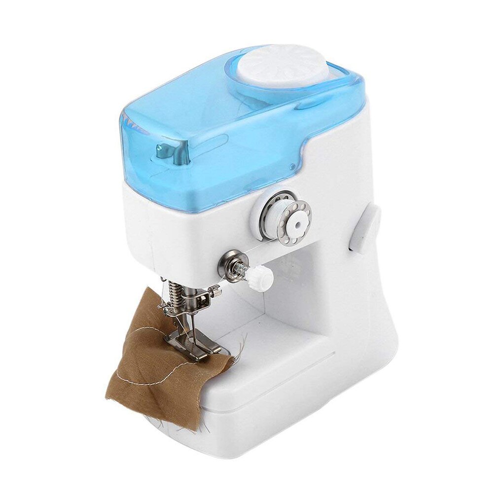 Mini Sewing Machine Portable Electric Fabric Crafting Mending Machine Dual Speed Sewing Tool with Foot Pedal