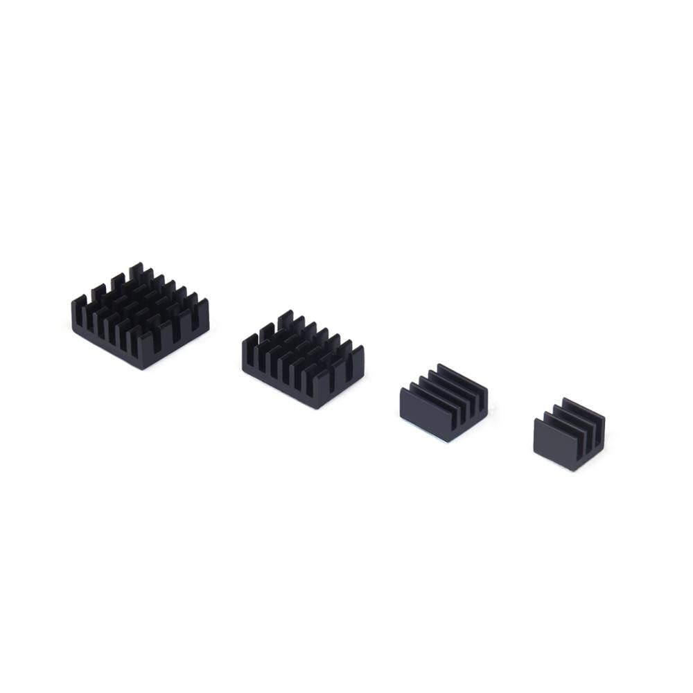 Disipador de calor de aluminio, Kit de radiador para Raspberry Pi 4 Modelo B, negro, 1-9 unidades