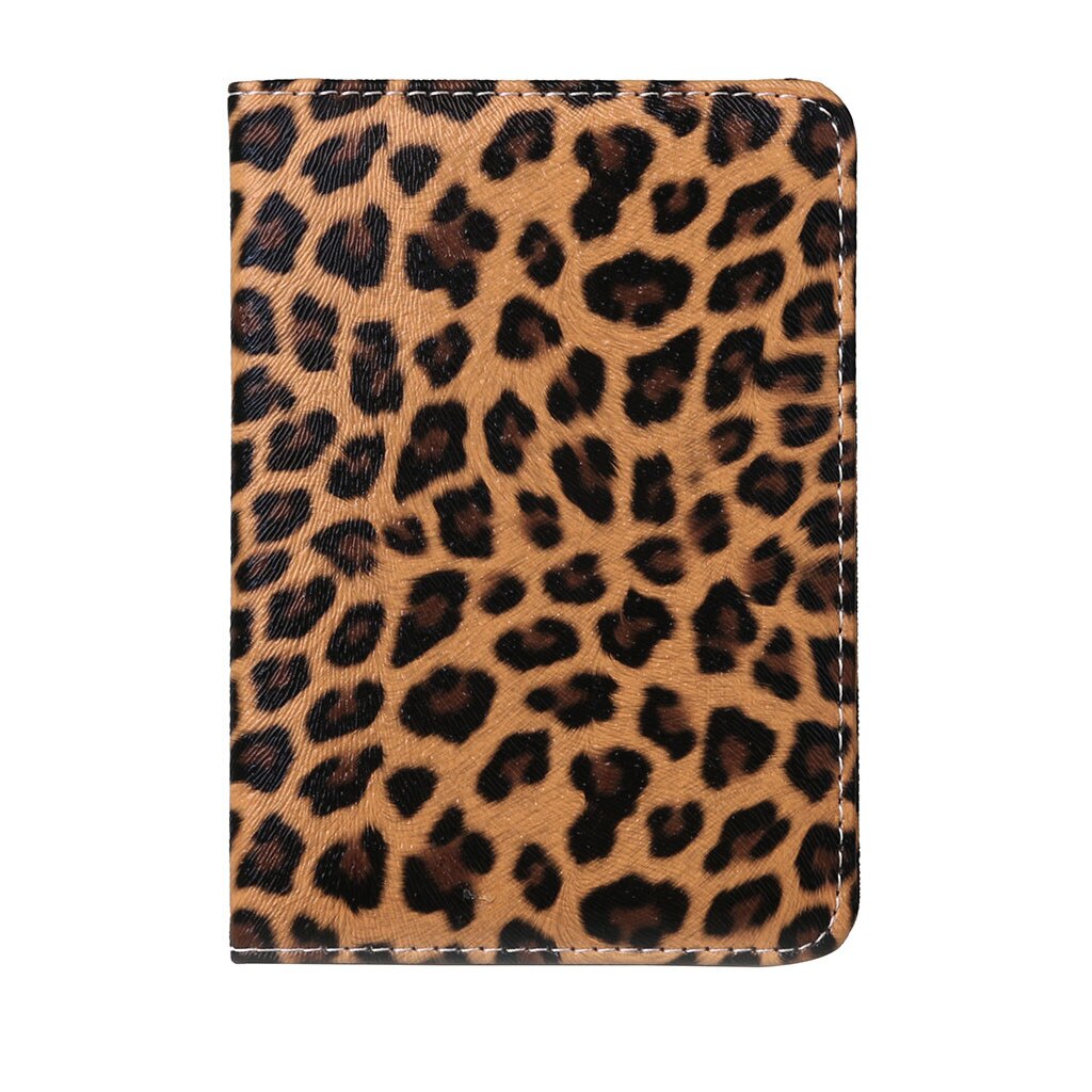 Pochette Portemonnees Vrouwen Paspoort Luipaard Houder Protector Waterdichte Portemonnee Visitekaartje Zachte Paspoort Cover Porte Monnaie: Bruin