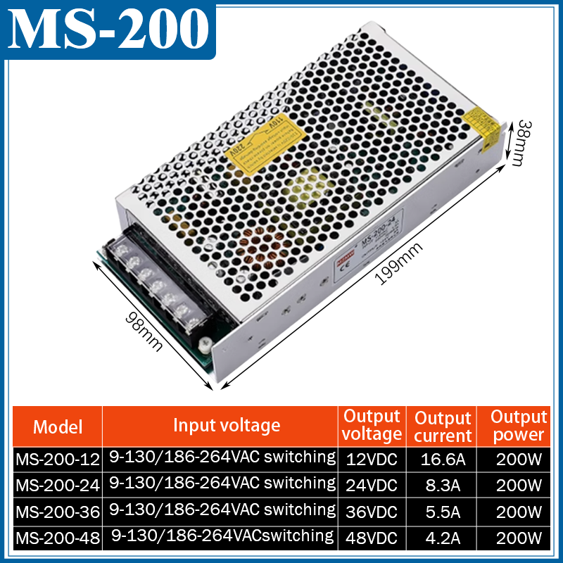 Switching Power Supply 220V AC to 24V/12V/36V DC 30A 1000W High Current Converter with Silent Cooling: black / us