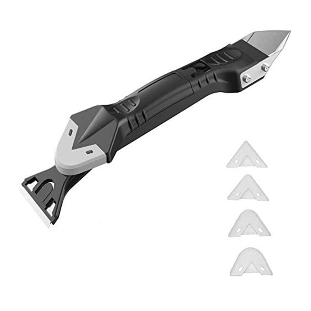 Metal Caulk Finisher Sealant Smooth Scraper Remover Grout Kit Tools Plastic Hand Tools Set Kitchen Gadgets Accessories: white