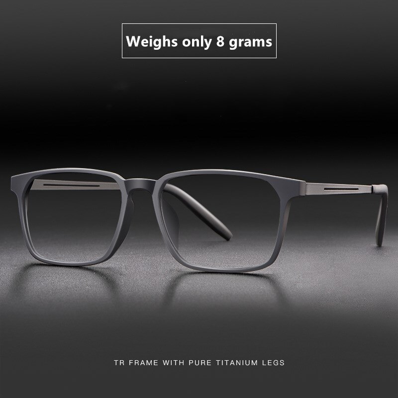 Gafas de titanio puro ultraligeras para hombre y mujer, lentes de cuadrada con montura graduada, 8878