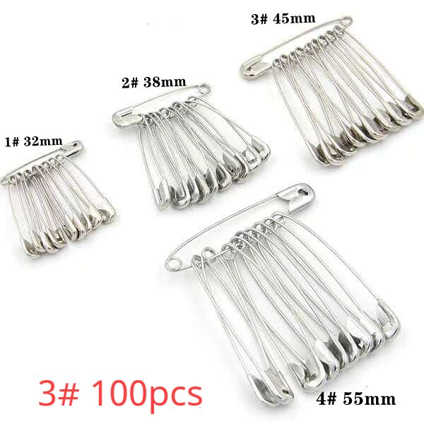 Hoge Veiligheid Pinnen Metalen Bevestiging Gespen Kleine Broches Diy Sjaals Dekens Kleding Naaien Gereedschap Leren Kantoorbenodigdheden: C-100pcs