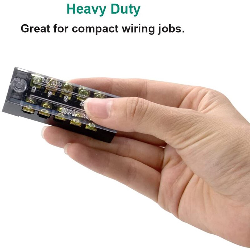 5 Pc 5P Terminal Block, 5 Pc 5P Shorting Bar, TB1505 Flame Retardant Copper Terminal Short-Circuit Terminal