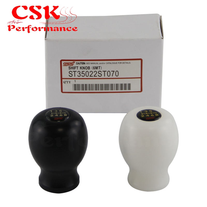 1pcs Shift Knob Legacy GDA GDB GC8 FOR JDM FOR Su baru WRX Impreza STI 6MT gear knob BLACK / WHITE