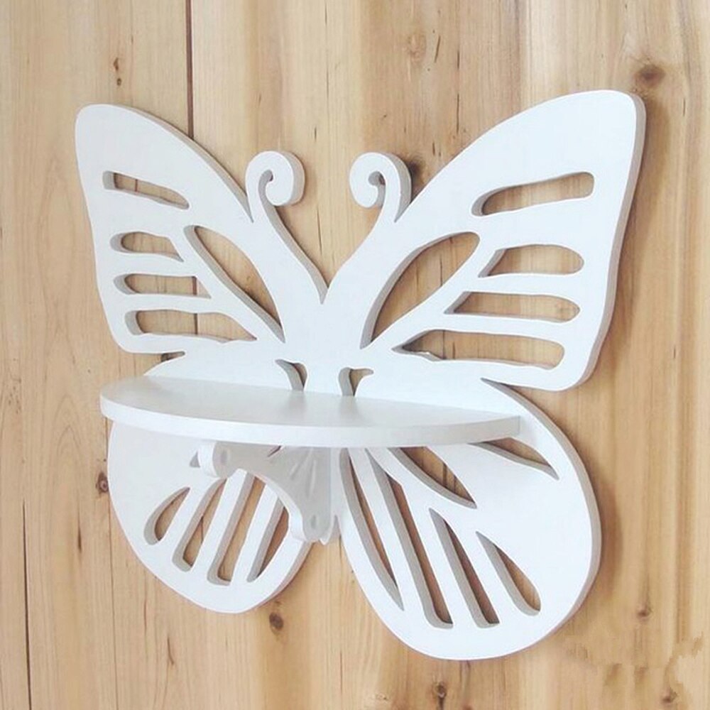 simple butterfly hollow TV background wall hanging wall decoration shelf wall shelf frame Shelves flower LM01181044: 1 PCS