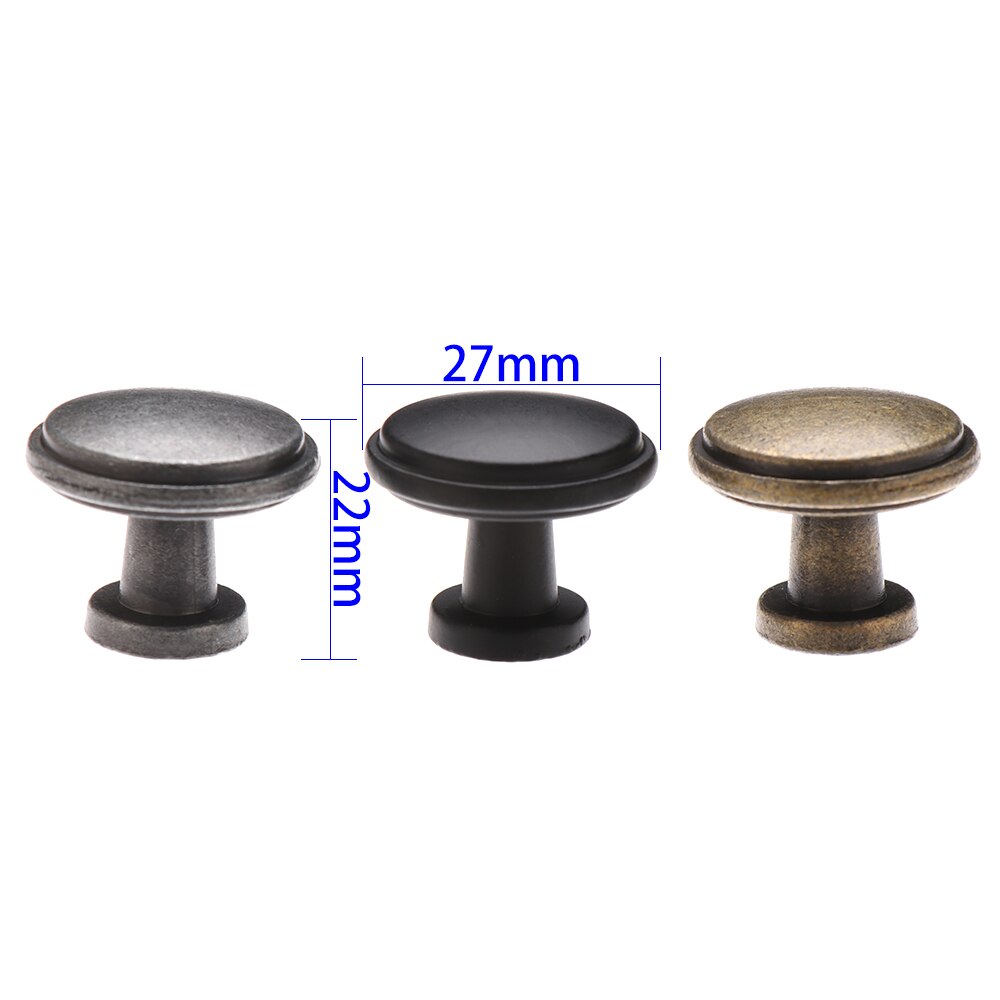 Boutons de poignée en forme de champignon Antique, rond, pour armoire, tiroir, armoire, vis, composant matériel de meuble de garde-robe, 1 pièce
