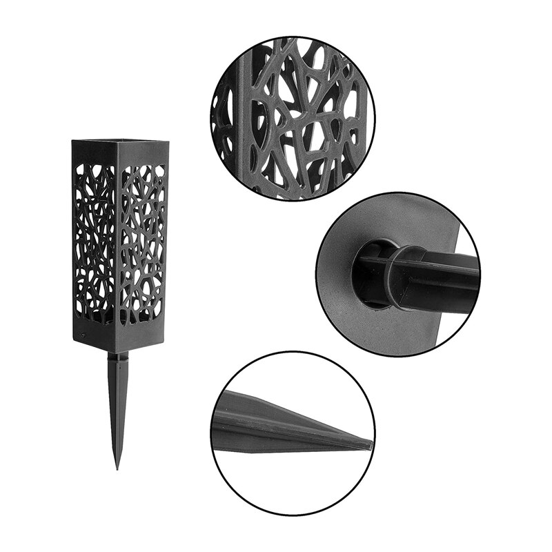 4 Pack Headstone Vase Memorial Tombstone Decorations Cemetery Floral Containers With Stakes Drainage Hole