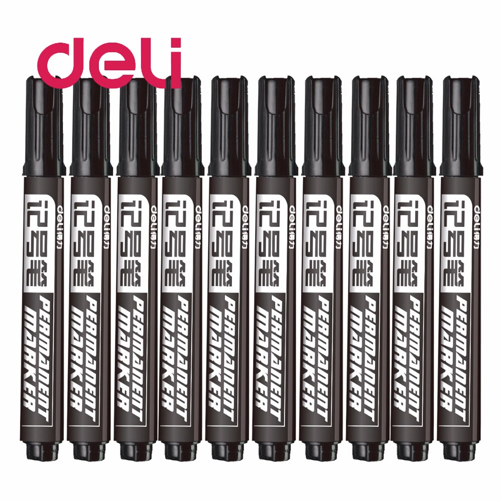 Deli 1Pcs Mix Kleur Marker Pen Schrijven Levert Hoofd Olie Plastic Marker Pen School & Kantoorbenodigdheden Diy Cd escolar Pen 6881