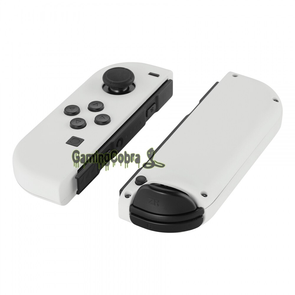 Coque de boîtier blanche douce au toucher personnalisée avec boutons complets pour contrôleur Nintendo Switch Joy-Con