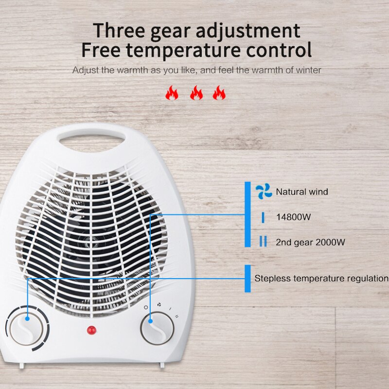 Fan Heater For Home 800/1500w Mini Electric Heater Home Heating Electric Warm Fan Office Room Heater Handy Air Heater Warmer Fan