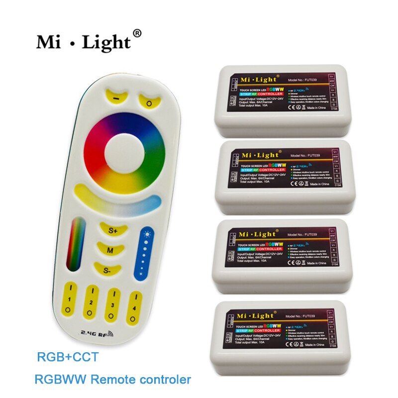 Mi Light 2.4G Mi Licht RGBWW Led Afstandsbediening en 2.4G RGBWW LED Controller voor Led Strip Lamp Downlight