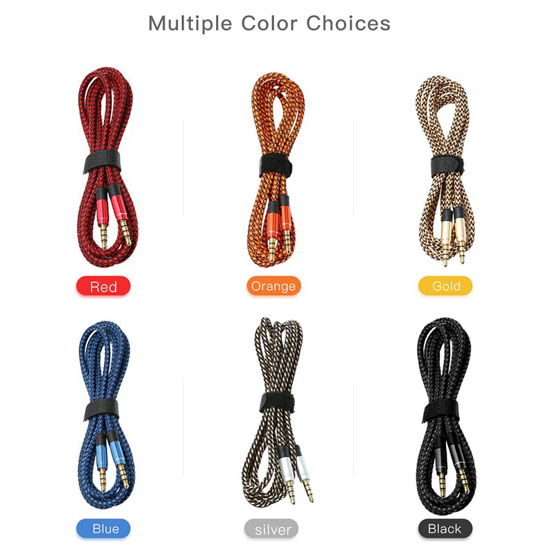 3.5mm Jack Aux Cable Male to Male Audio Cable 3.5 Jack Phone Extension Cable for Jack 3.5 for Phone MP3 Headphone Speaker