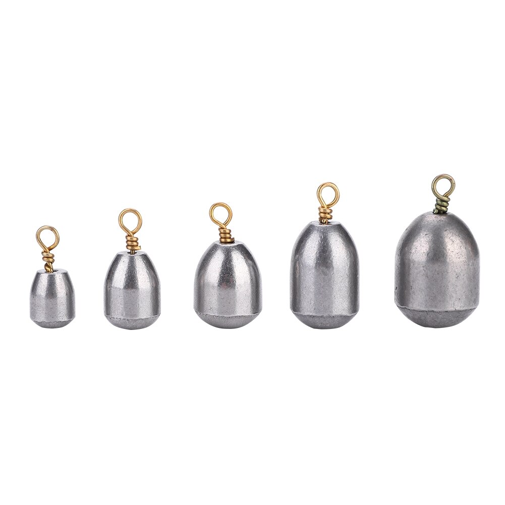 20pcs Fishing Weight 4g/7g/10g/14g/20g Water Droplets Lead Weights Fishing Sinkers Weight Set Fishing Accessories